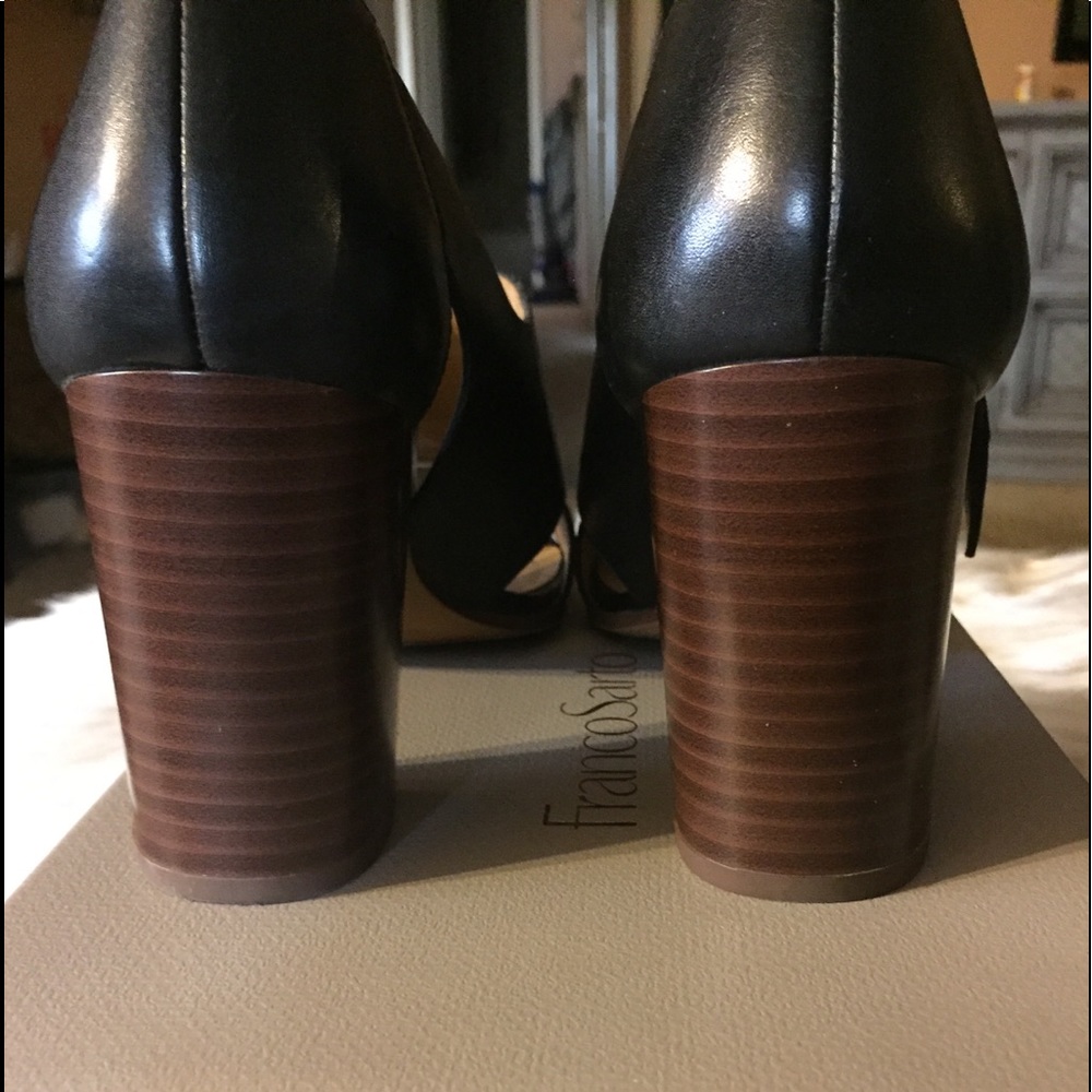 FRANCO SARTO BLACK SANDALS - Picture 3 of 6